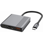 Концентратор Cablexpert USB-C 3-in-1 1xHDMI + 1xUSB 3.2 + 1xUSB-C PD 90W 10Gbps 4K60Hz (A-CM-COMBO3-05) U1191554