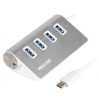 Концентратор Maxxter USB 3.0 Type-C 4 ports silver (HU3С-4P-01) U0500393