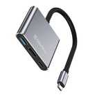 Концентратор ColorWay USB-C 3-in-1 USB 3.0 + HDMI 4K + USB-C PD100W (CW-HUB08) U1101707
