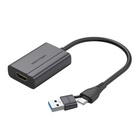 Перехідник USB-C + USB-A to HDMI M 0.15m gray Vention (ACYHB) U1125455